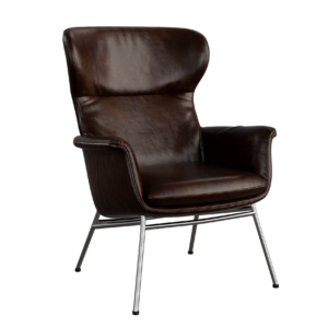Industrial Leather Lounge Chair 01
