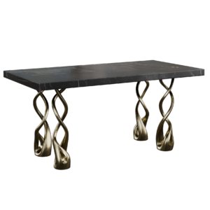 Marble Gold Spiral Dining Table 01