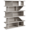 Painted Wood Irregular Bookshelf 01