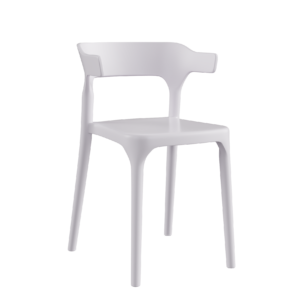 Curved Back Plastic Chair 01
