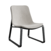 Beige Sled Base Lounge Chair 01
