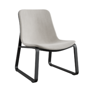 Beige Sled Base Lounge Chair 01