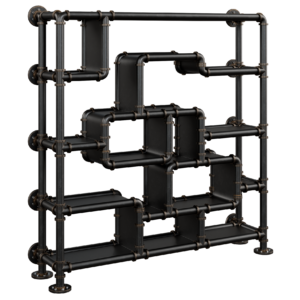 Industrial Pipe Bookshelf 01