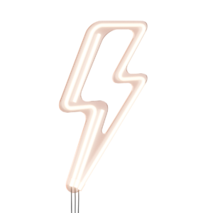 Neon Lightning Bolt Wall Light 01