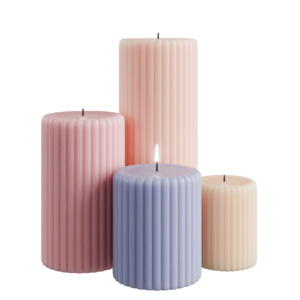 Ribbed Pastel Candles 01