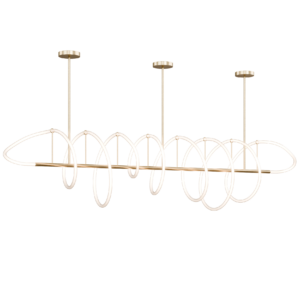 Brass LED Wave Pendant 01