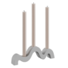 Wavy Triple Candle 01
