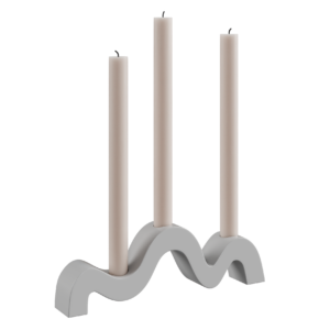 Wavy Triple Candle 01