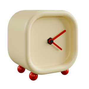 Bubble Feet Desk Clock 01