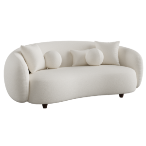 Curved Boucle Sofa 02