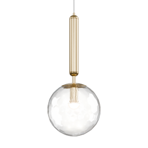 Hammered Glass Globe Pendant 01