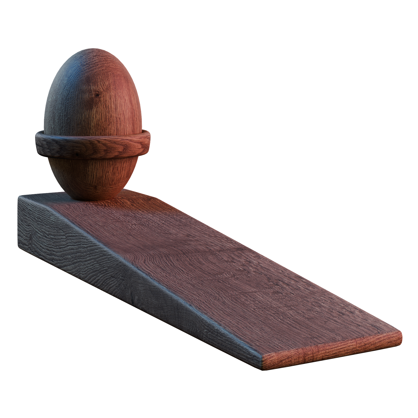 Wedge Acorn Door Stop 01 decorations 3D model, alternate angle render