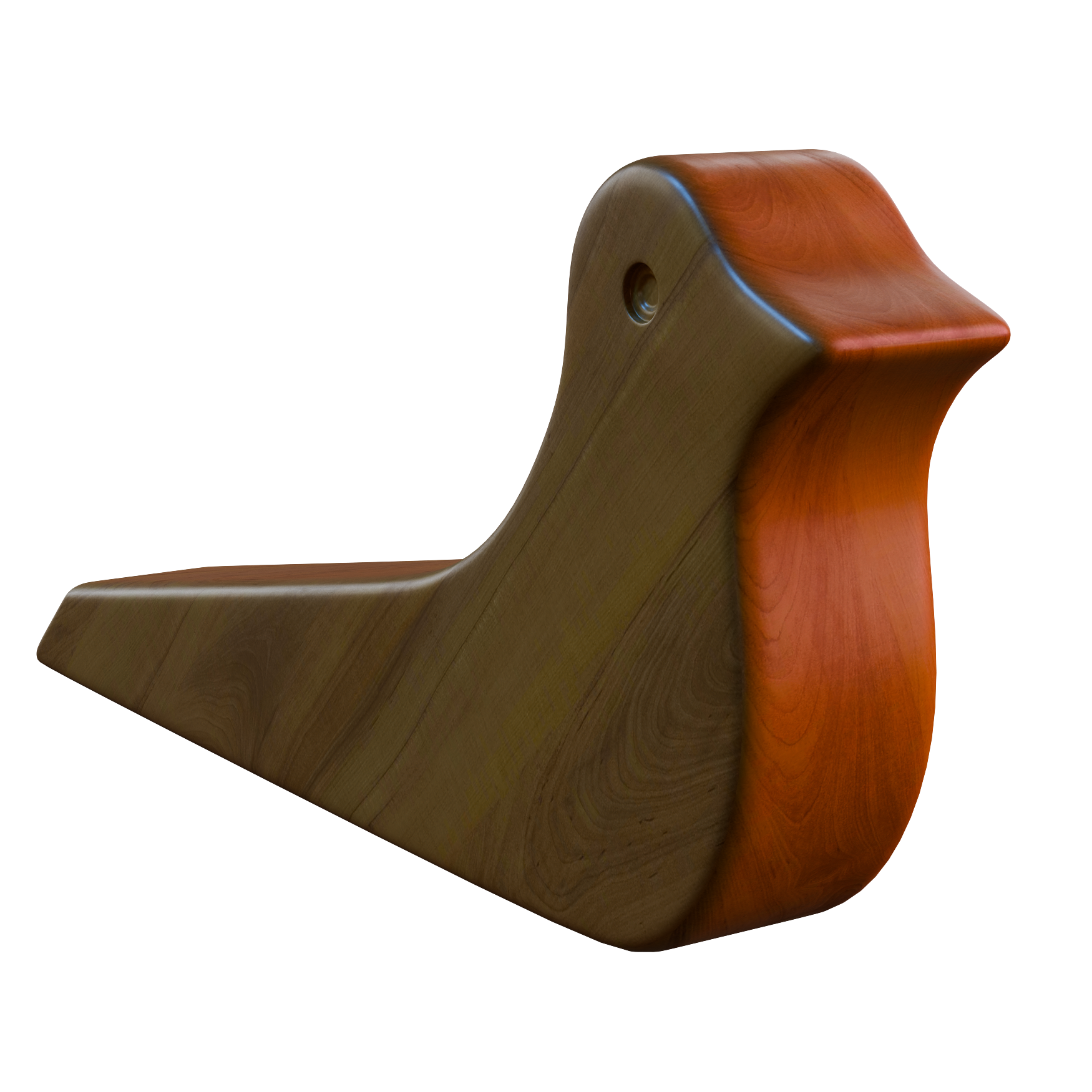 Wedge Bird Door Stop 01 decorations 3D model, alternate angle render
