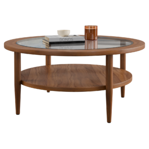 Round Glass Shelf Coffee-Table 01