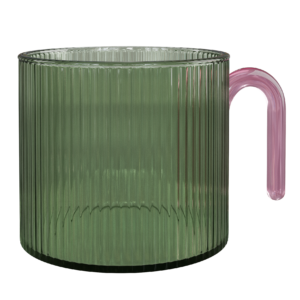 Ribbed Glass Mug 01