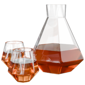 Faceted Decanter Set 01