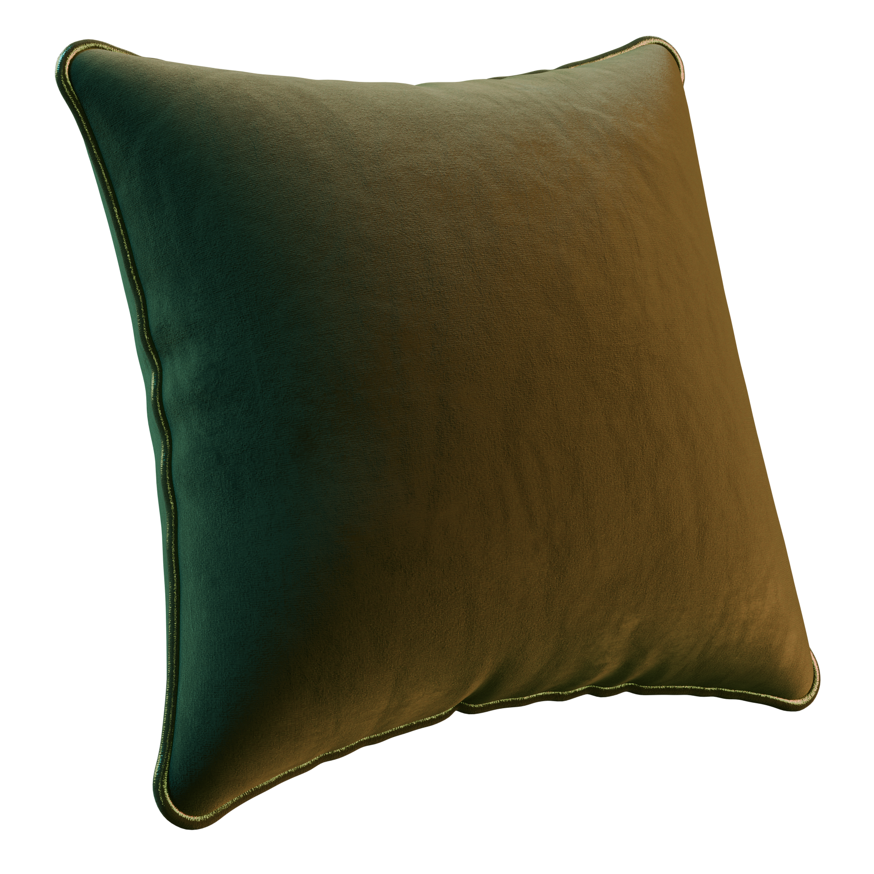 Square Velvet Piped Cushion 01 furniture details 3D model, alternate angle render