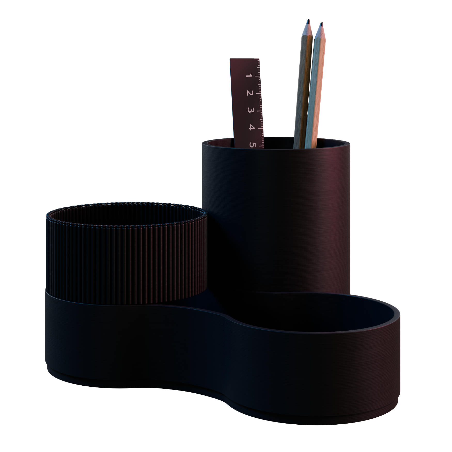 Office Desk Organizer 01 office 3D model, alternate angle render
