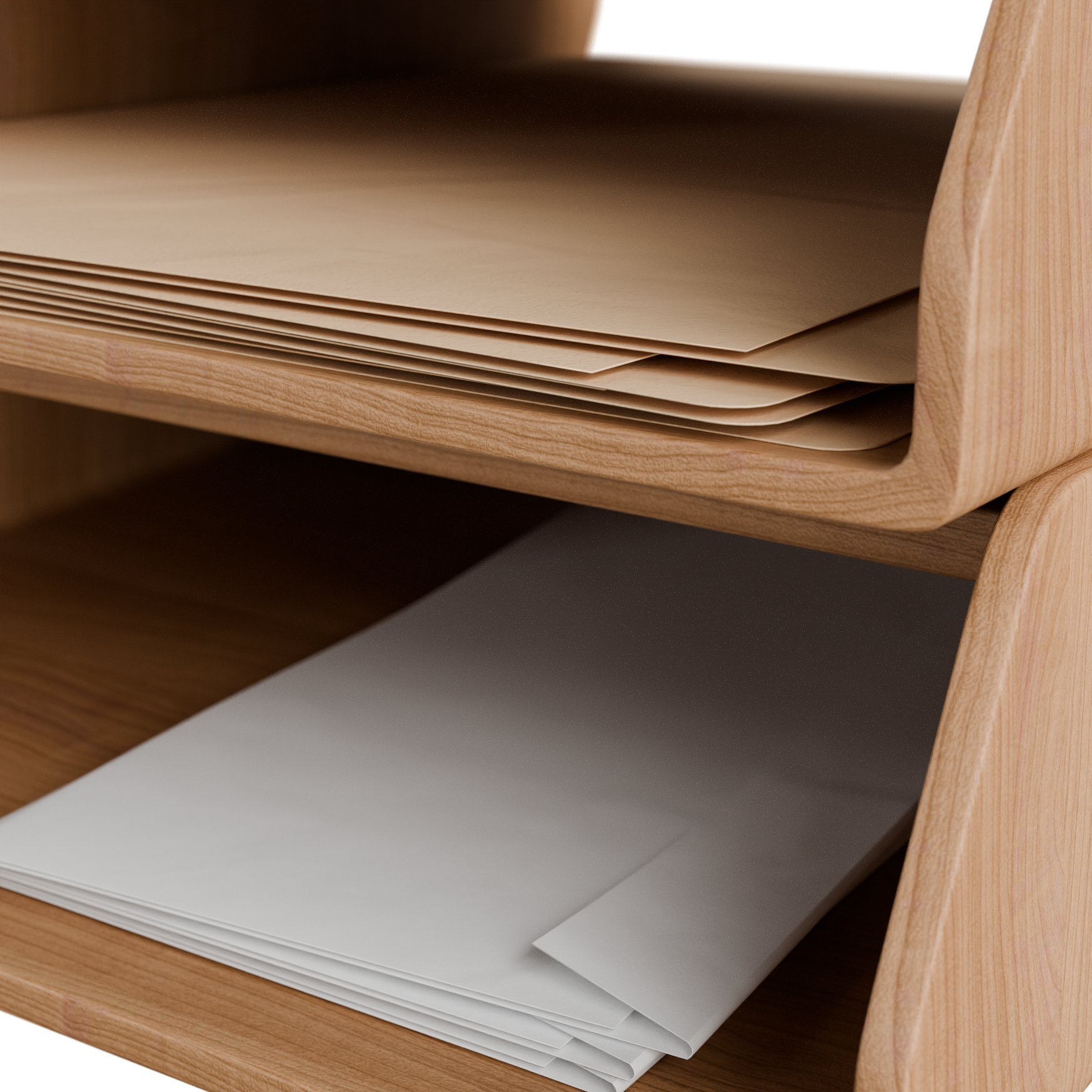 Office Document Tray 01 office 3D model, beauty render