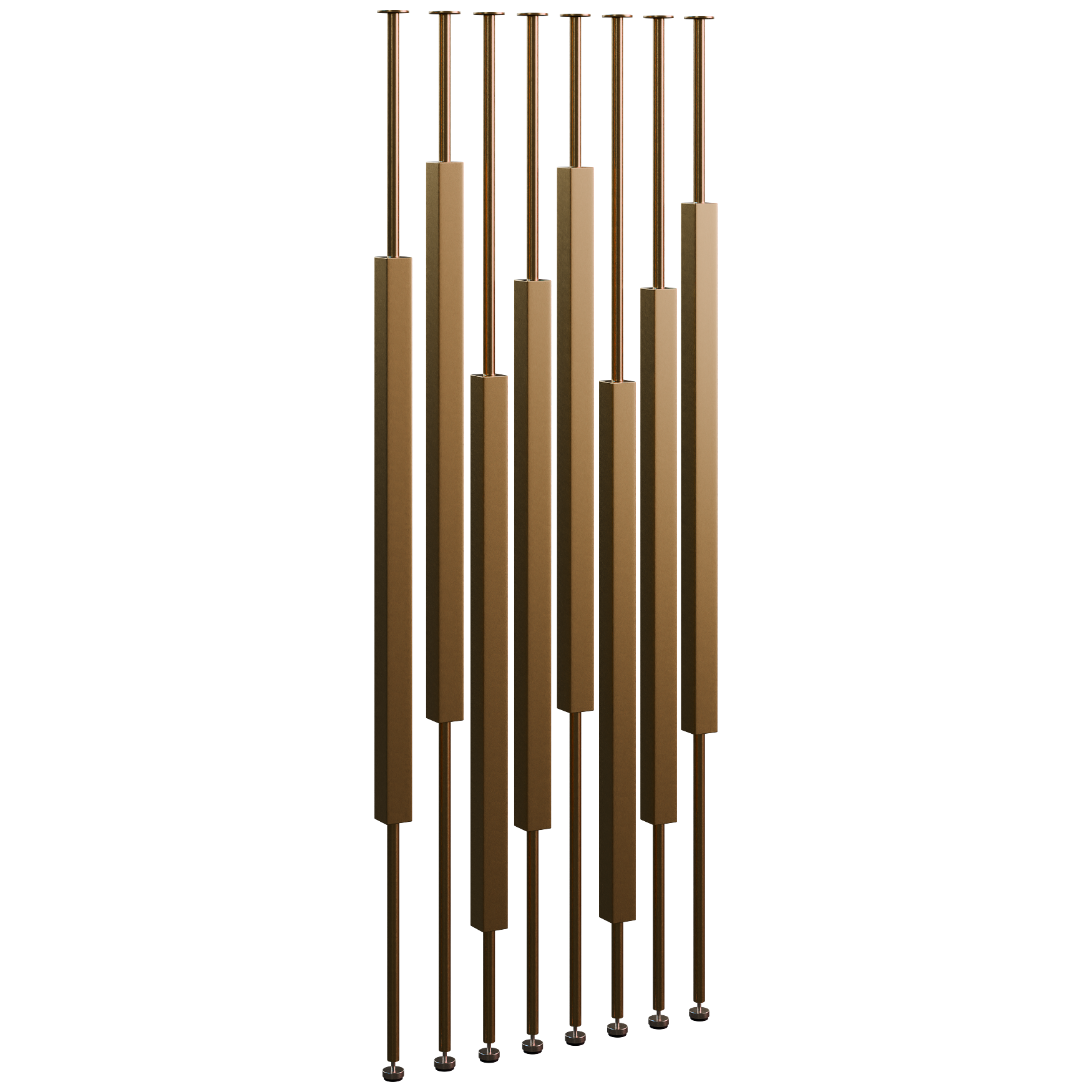 Fixed Room Divider 01 decorations 3D model, alternate angle render