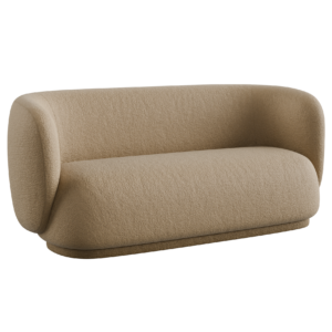 Curved Boucle Sofa 03 seating 3D model, Blender render preview