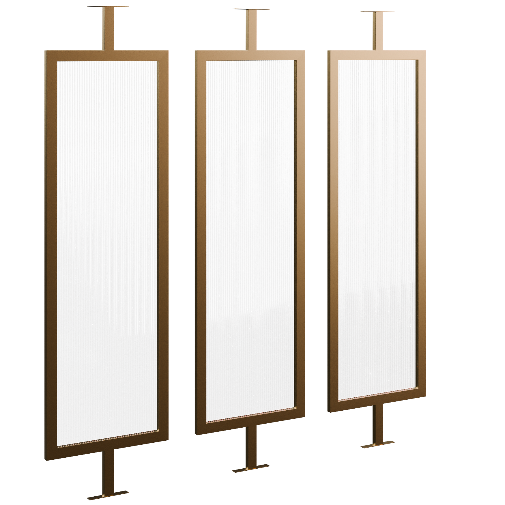 Fixed Room Divider 04 decorations 3D model, alternate angle render