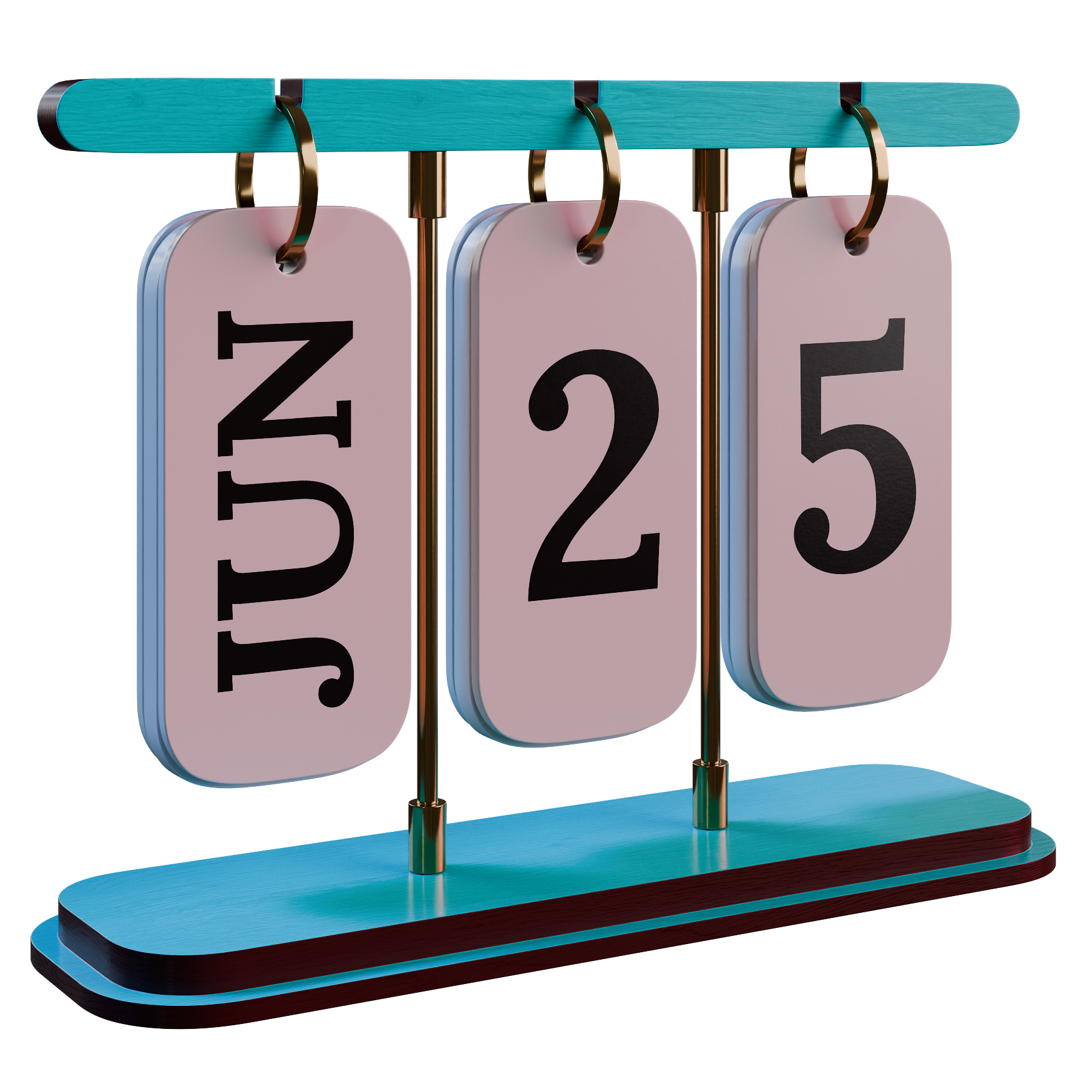 Office Desk Calendar 01 office 3D model, alternate angle render