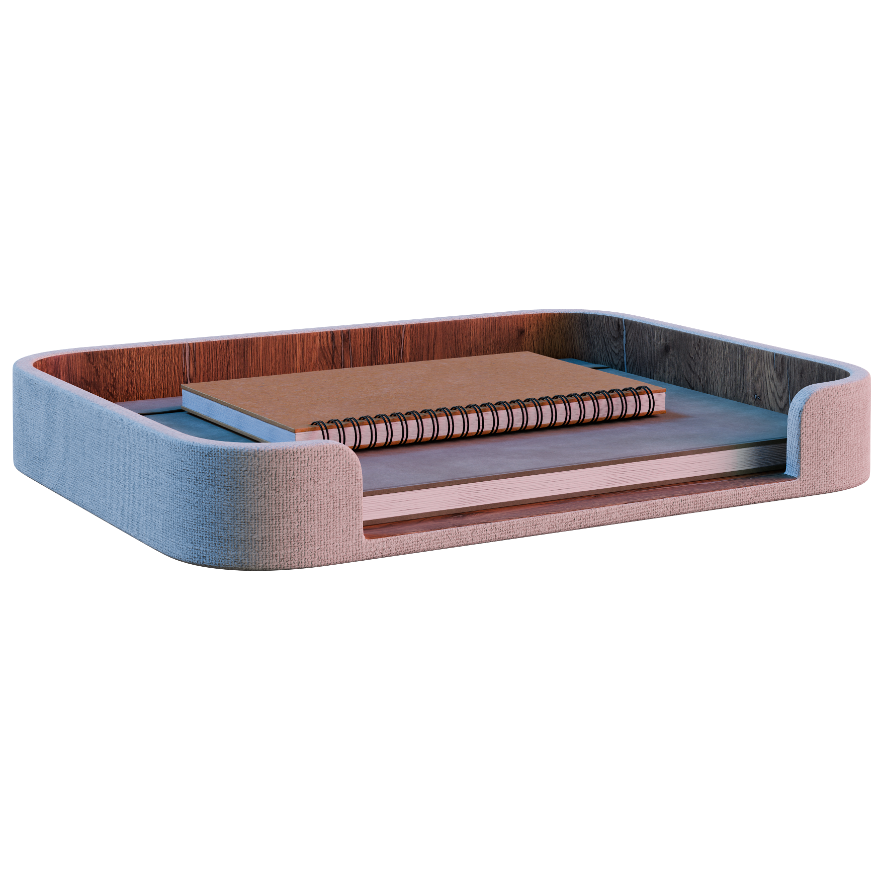 Office Document Tray 02 office 3D model, alternate angle render