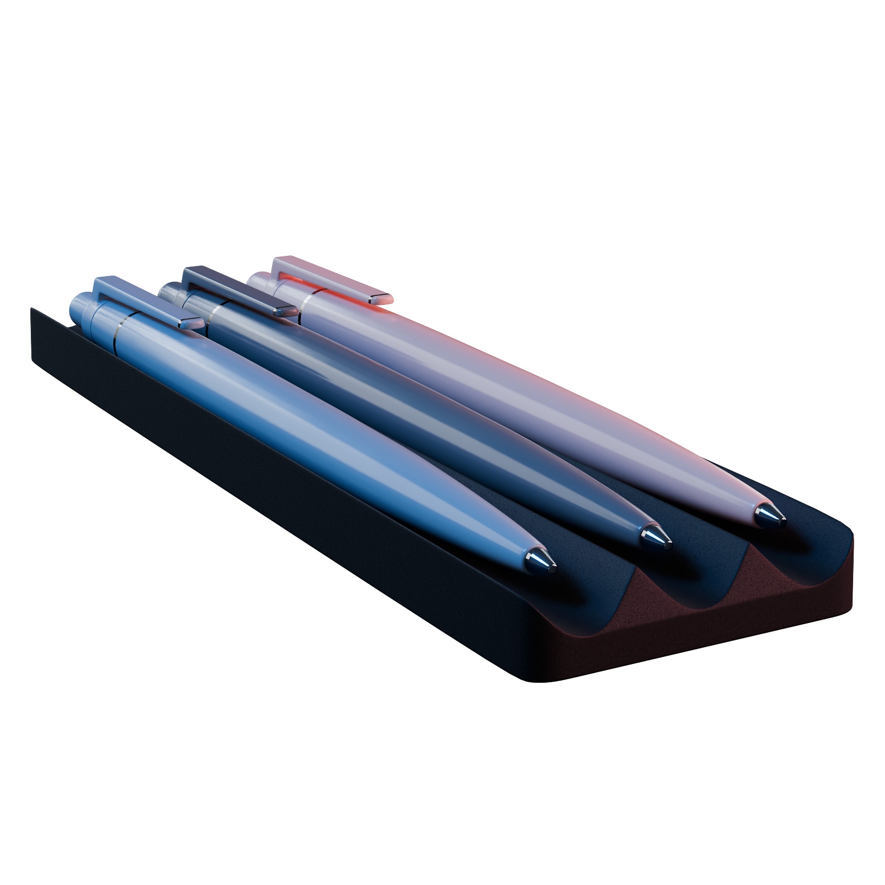 Pen Tray 01 office 3D model, alternate angle render