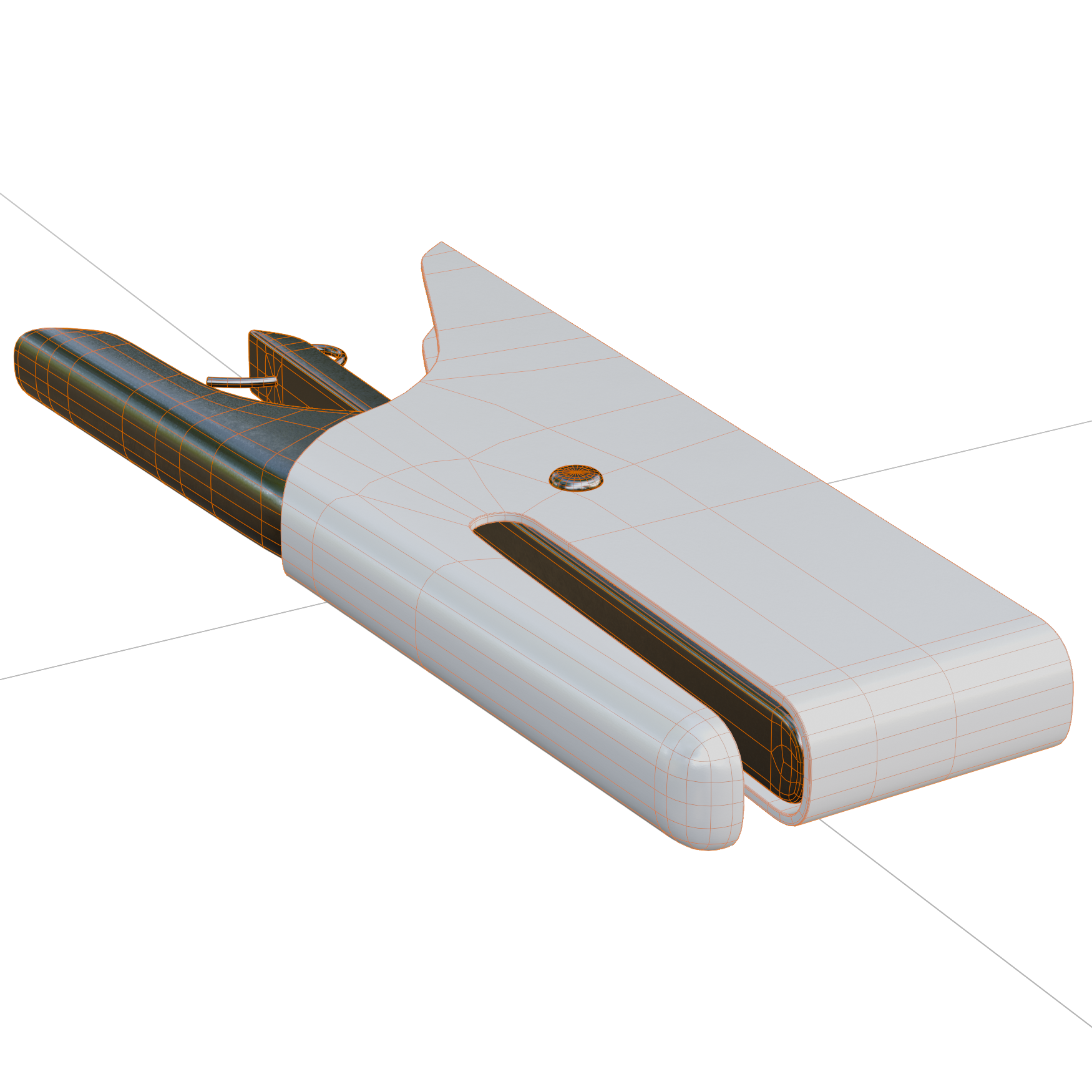 Staple Remover 01 office 3D model, wireframe view