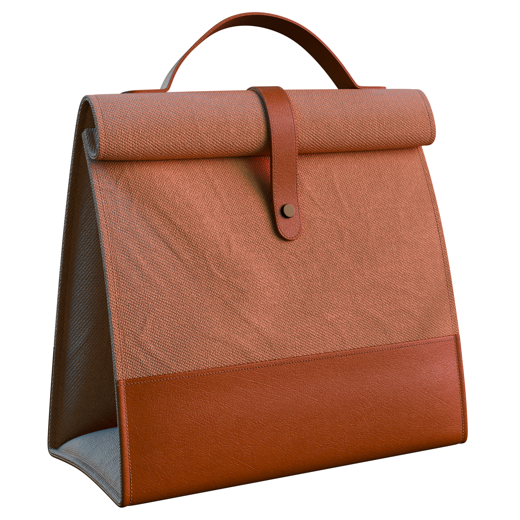 Tote Bag 02 clothing 3D model, alternate angle render