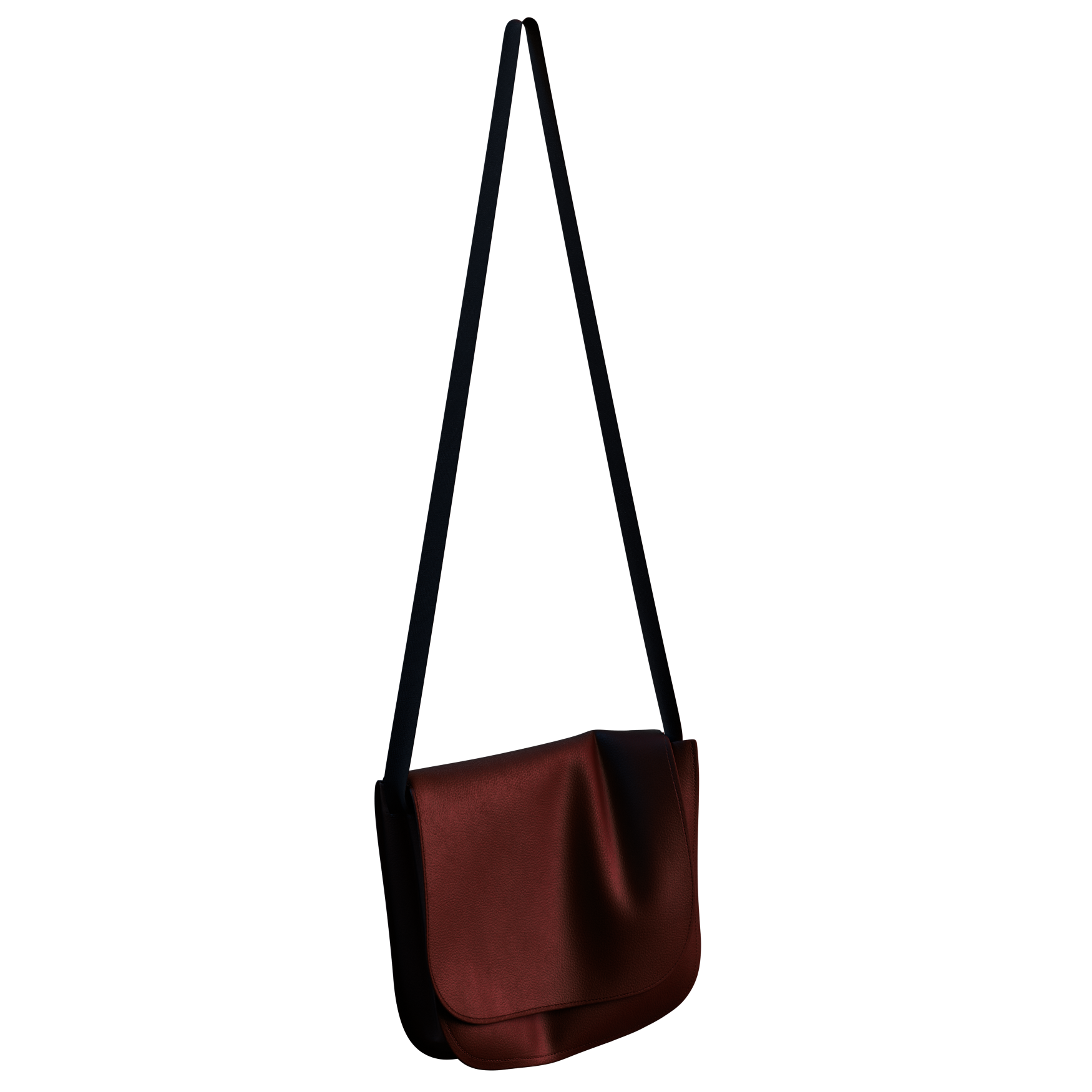 Hanging Crossbody Bag 01 clothing 3D model, alternate angle render