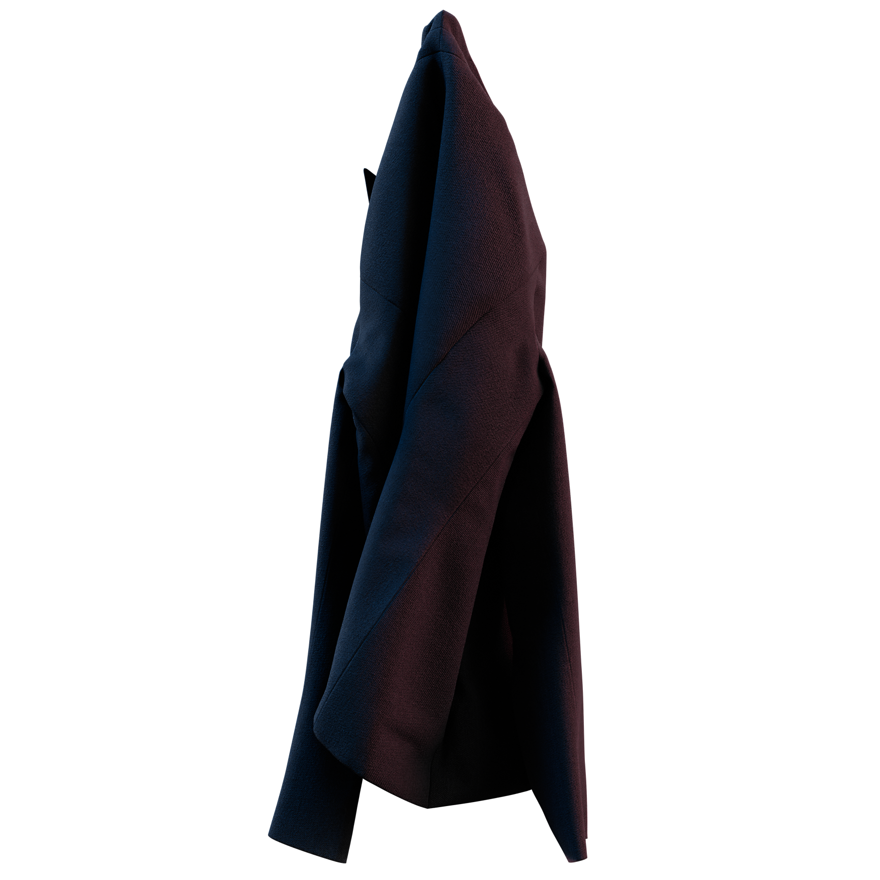 Wall Hung Jacket 01 clothing 3D model, alternate angle render
