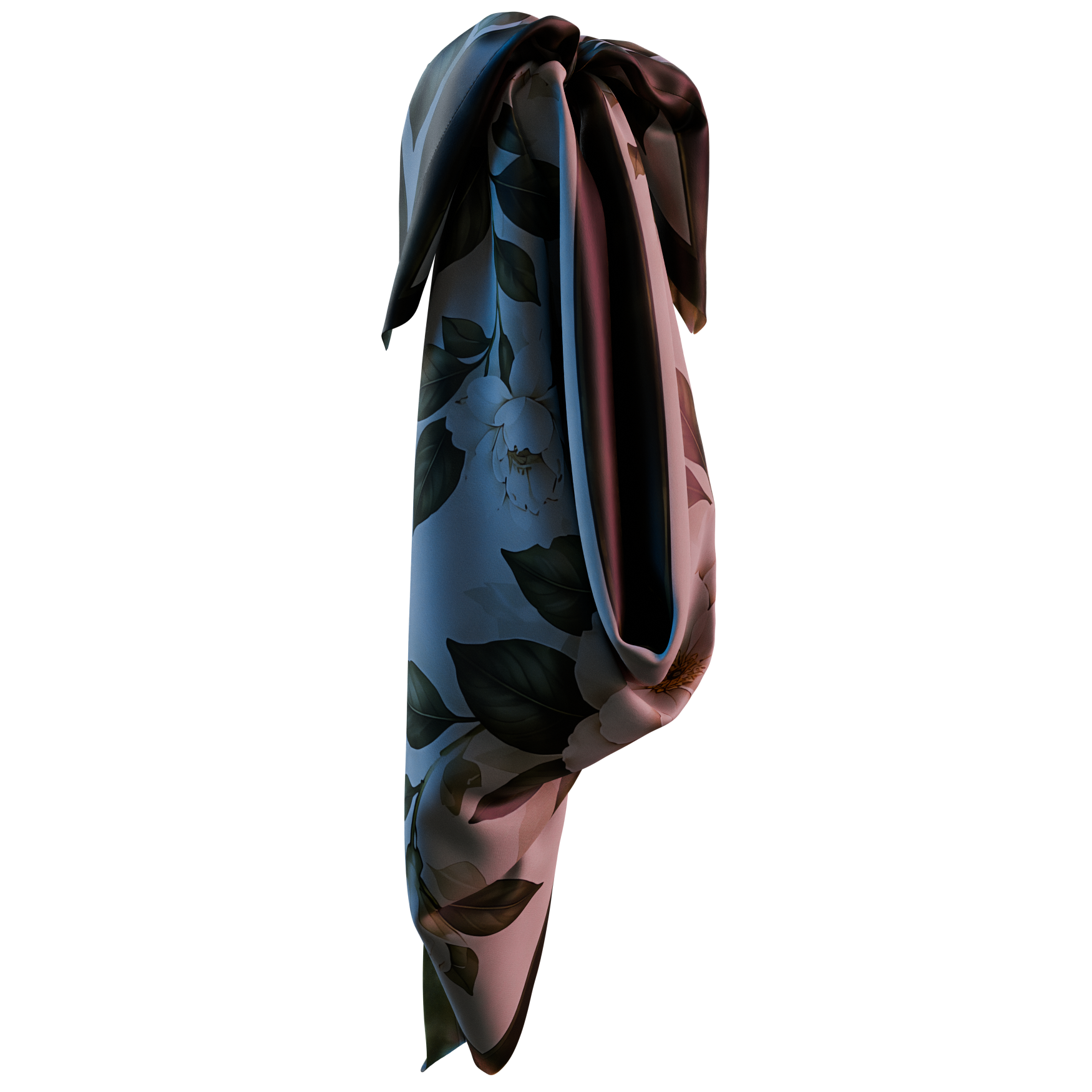 Hanging Headscarf 01 clothing 3D model, alternate angle render