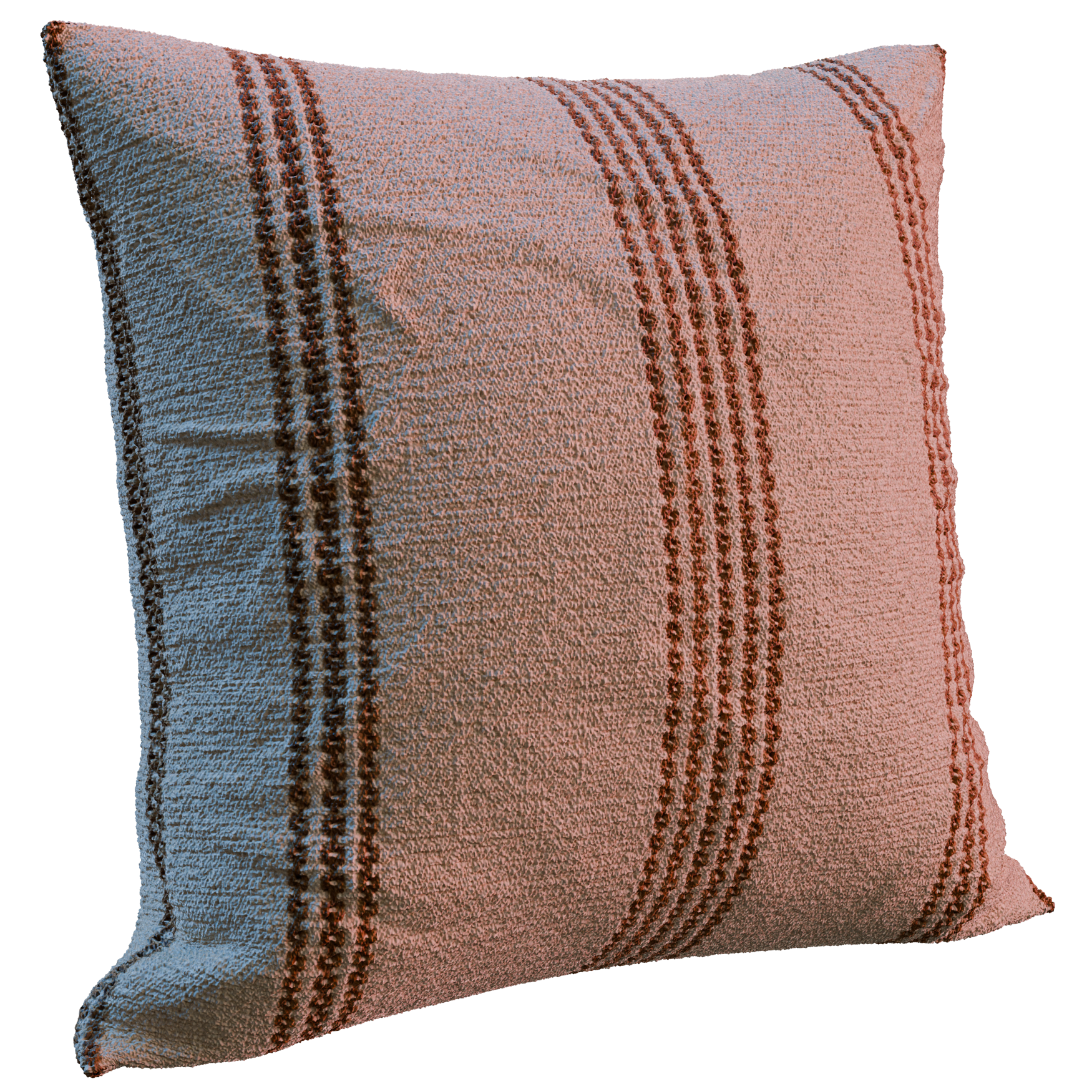 Embroidered Square Cushion 01 furniture details 3D model, alternate angle render
