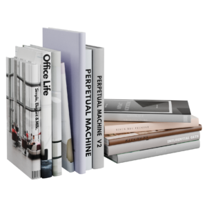 Book Set 06 decorations 3D model, Blender render preview